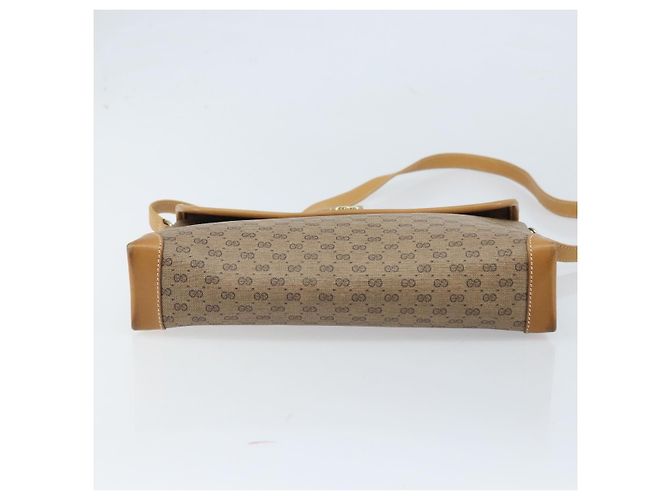 Gucci Borsa a spalla Micro GG Supreme in PVC Beige Oro Auth 173871 D'oro - vista 5