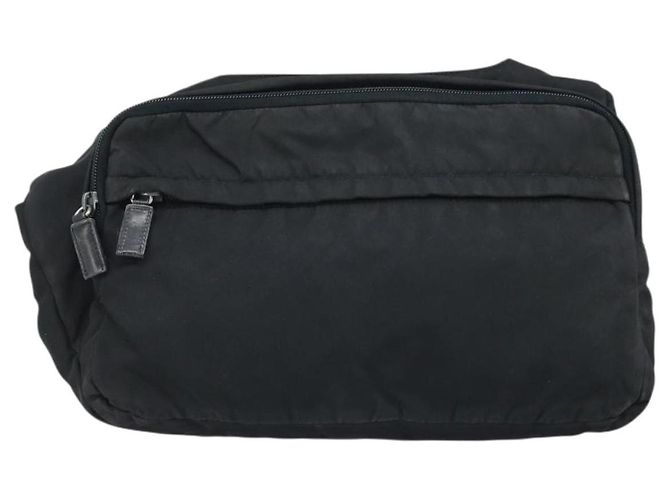 Borsa a Spalla PRADA Nylon Nero Argento Autentica ka2860 - vista 13