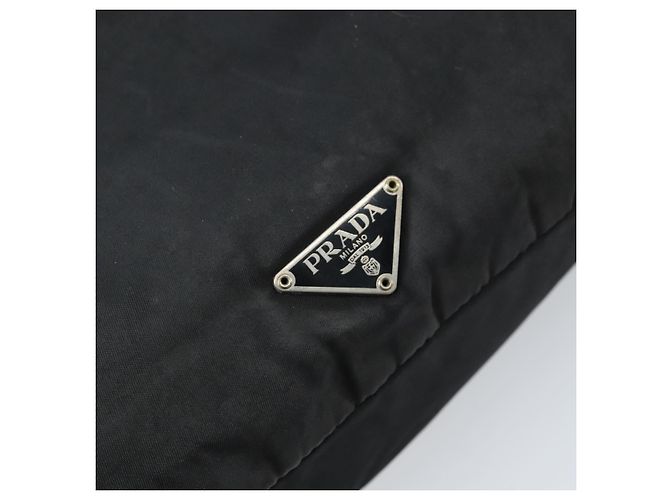 Borsa a Spalla PRADA Nylon Nero Argento Autentica ka2860 - vista 18