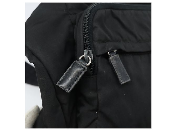 Borsa a Spalla PRADA Nylon Nero Argento Autentica ka2860 - vista 19