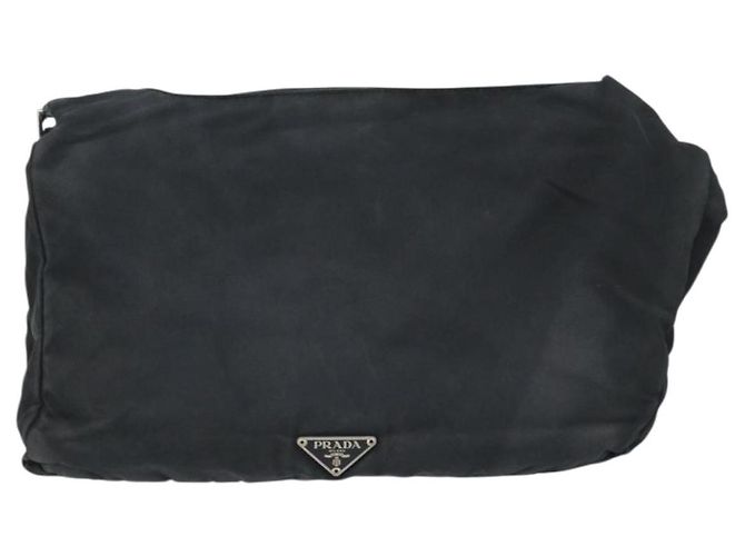 Borsa a Spalla PRADA Nylon Nero Argento Autentica ka2860 - vista 2