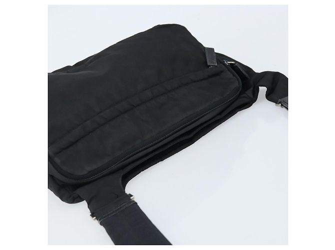 Borsa a Spalla PRADA Nylon Nero Argento Autentica ka2860 - vista 6