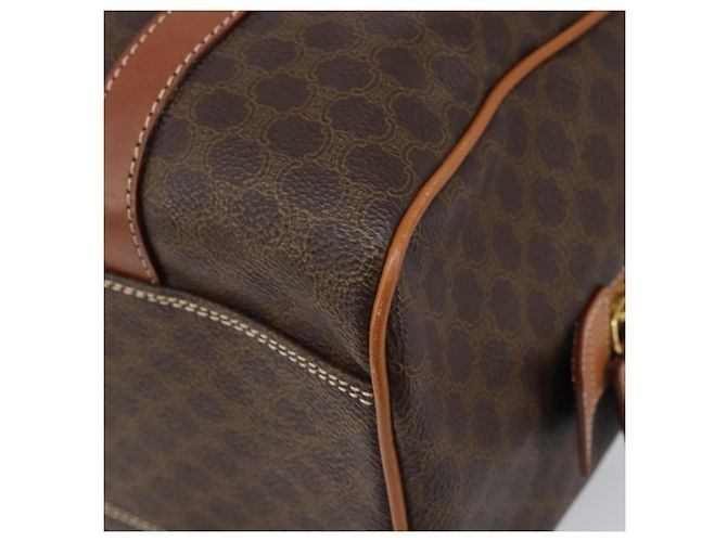 Céline Borsa Boston in tela Macadam CELINE in pelle PVC marrone e oro Auth ki6547 D'oro - vista 16