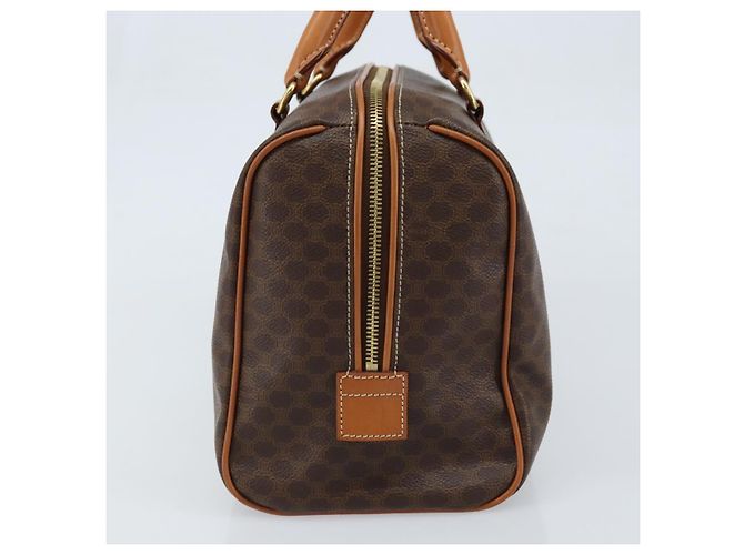 Céline Borsa Boston in tela Macadam CELINE in pelle PVC marrone e oro Auth ki6547 D'oro - vista 4