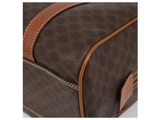 Céline Borsa Boston in tela Macadam CELINE in pelle PVC marrone e oro Auth ki6547 D'oro - vista 8