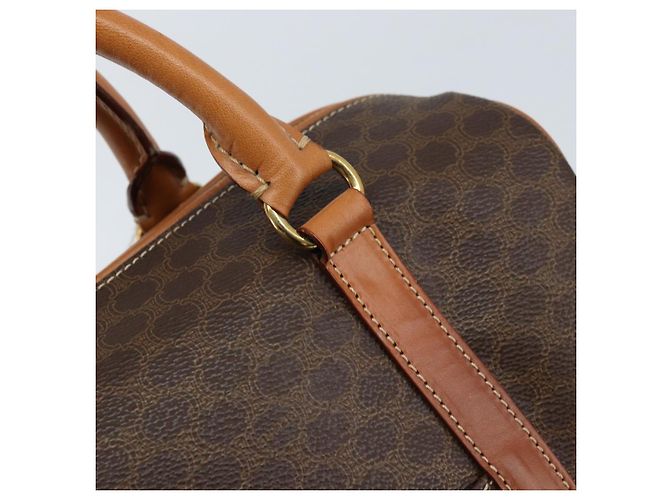 Céline Borsa Boston in tela Macadam CELINE in pelle PVC marrone e oro Auth ki6547 D'oro - vista 9