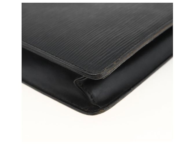 LOUIS VUITTON Pochette Uomo Epi Borsa a Mano Nera M52522 LV Auth 174083 Nero - vista 14