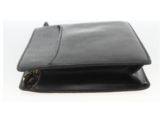 LOUIS VUITTON Pochette Uomo Epi Borsa a Mano Nera M52522 LV Auth 174083 Nero - vista 3