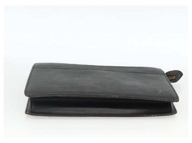 LOUIS VUITTON Pochette Uomo Epi Borsa a Mano Nera M52522 LV Auth 174083 Nero - vista 6