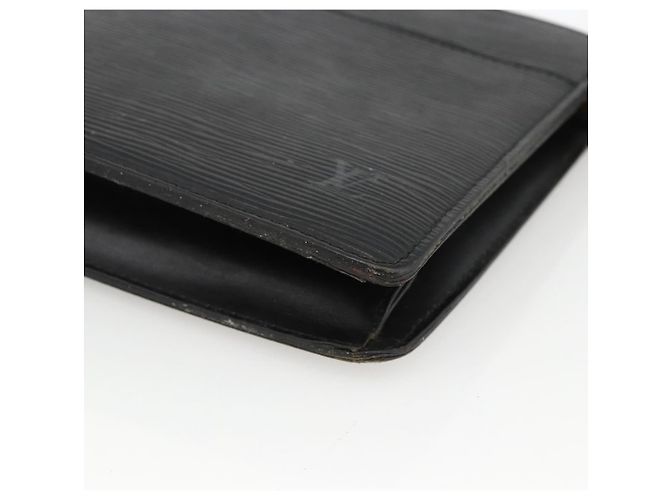 LOUIS VUITTON Pochette Uomo Epi Borsa a Mano Nera M52522 LV Auth 174083 Nero - vista 7