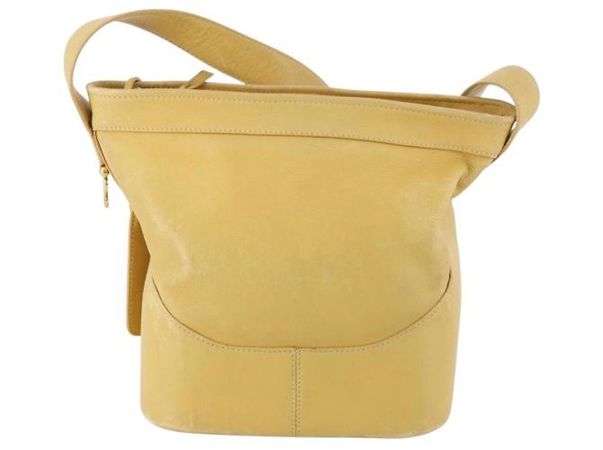 LOEWE Borsa a Spalla Anagramma Pelle Gialla Auth 171658 Giallo - vista 13