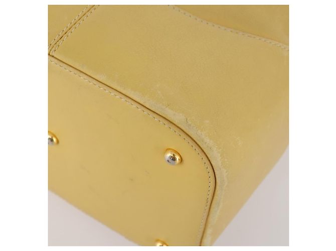 LOEWE Borsa a Spalla Anagramma Pelle Gialla Auth 171658 Giallo - vista 14