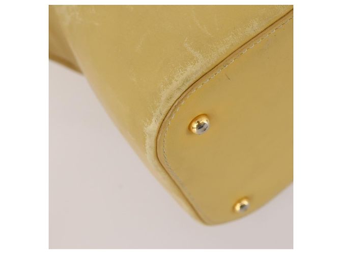 LOEWE Borsa a Spalla Anagramma Pelle Gialla Auth 171658 Giallo - vista 15