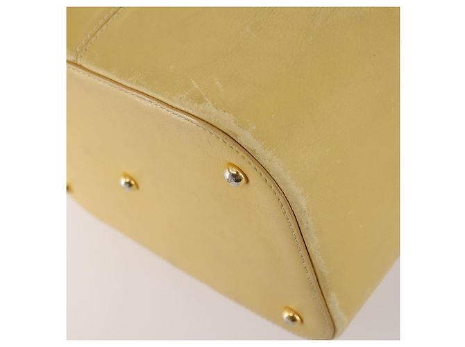 LOEWE Borsa a Spalla Anagramma Pelle Gialla Auth 171658 Giallo - vista 16