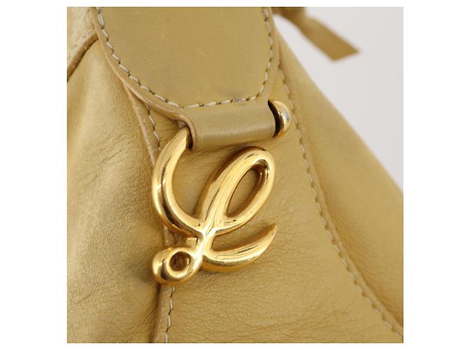LOEWE Borsa a Spalla Anagramma Pelle Gialla Auth 171658 Giallo - vista 17