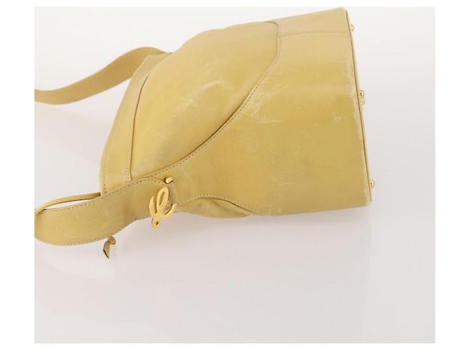LOEWE Borsa a Spalla Anagramma Pelle Gialla Auth 171658 Giallo - vista 4