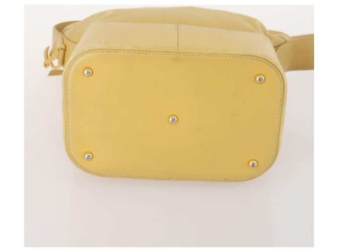 LOEWE Borsa a Spalla Anagramma Pelle Gialla Auth 171658 Giallo - vista 5