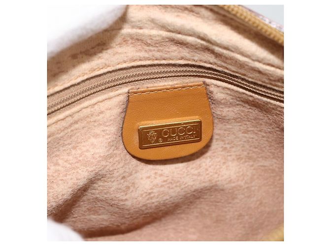 Gucci Borsa a Spalla Micro GG Supreme PVC Beige Oro 007 104 0098 Auth 174093 D'oro - vista 17