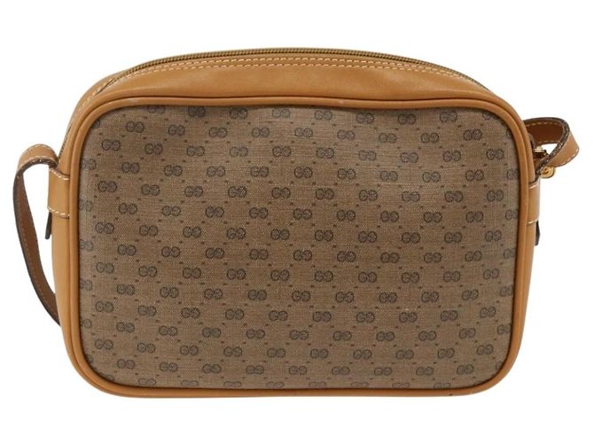 Gucci Borsa a Spalla Micro GG Supreme PVC Beige Oro 007 104 0098 Auth 174093 D'oro - vista 2