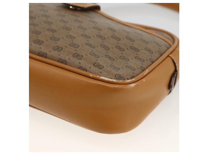Gucci Borsa a Spalla Micro GG Supreme PVC Beige Oro 007 104 0098 Auth 174093 D'oro - vista 9