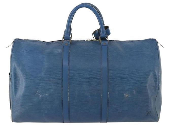 LOUIS VUITTON Epi Keepall 50 Borsa Boston Blu M42965 LV Auth LNZ303 - vista 2