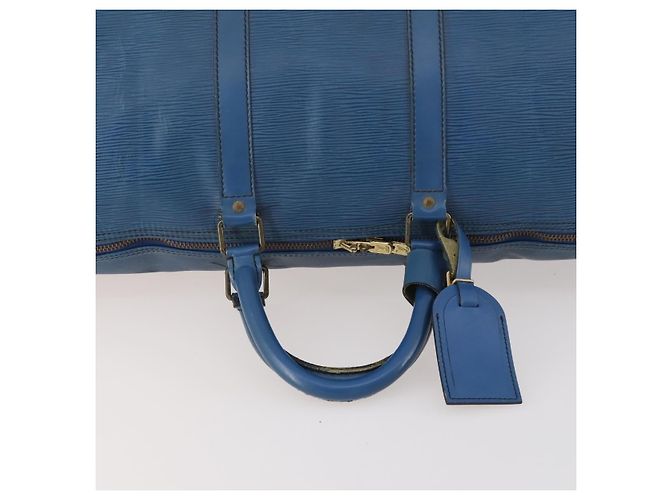 LOUIS VUITTON Epi Keepall 50 Borsa Boston Blu M42965 LV Auth LNZ303 - vista 7