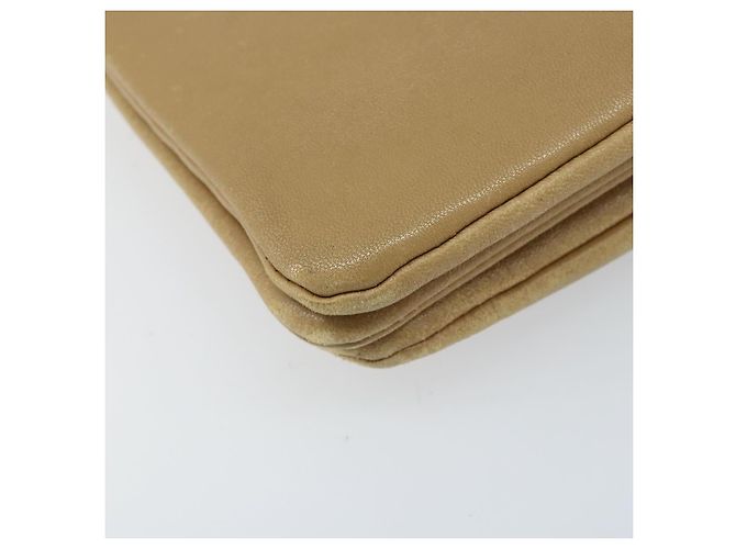 Céline Borsa a Spalla CELINE Trio in Pelle Beige Oro Auth BA10653 D'oro - vista 14