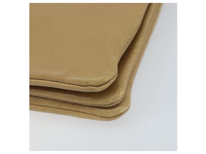 Céline Borsa a Spalla CELINE Trio in Pelle Beige Oro Auth BA10653 D'oro - vista 9