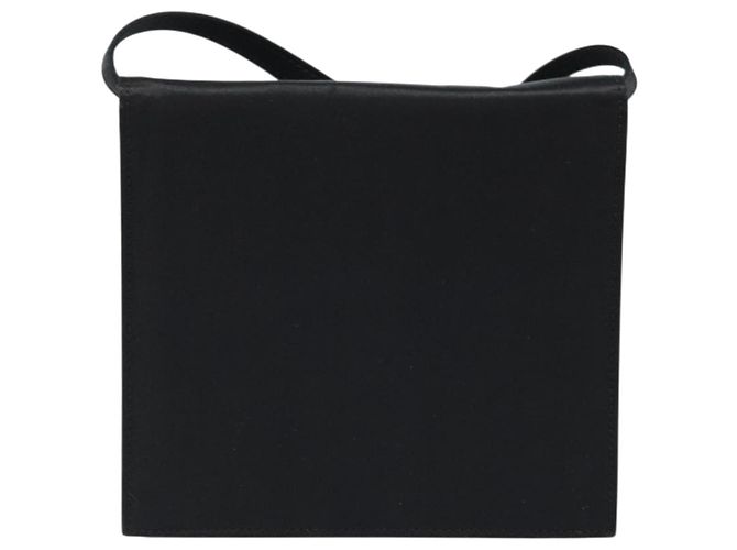 Céline Borsa a Spalla Circle CELINE Satin Nero Oro Auth 172397V D'oro - vista 2