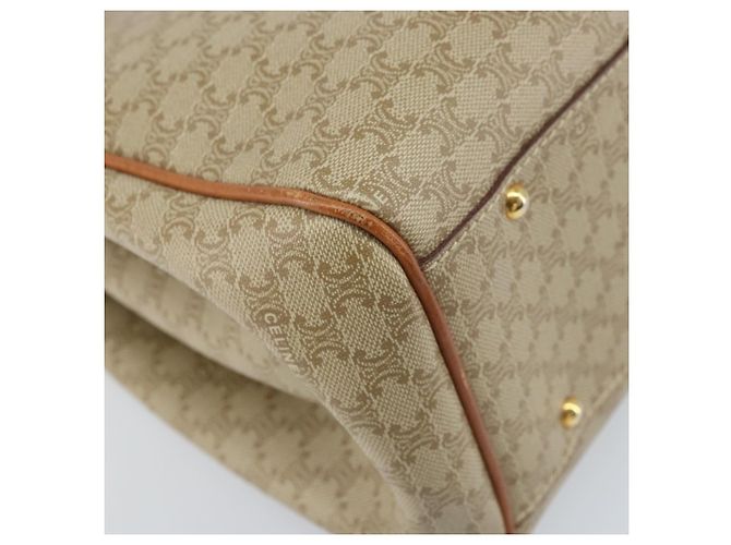 Céline CELINE Macadam Canvas Tote Bag PVC Beige Gold Auth ARZ058V Golden - Ansicht 15