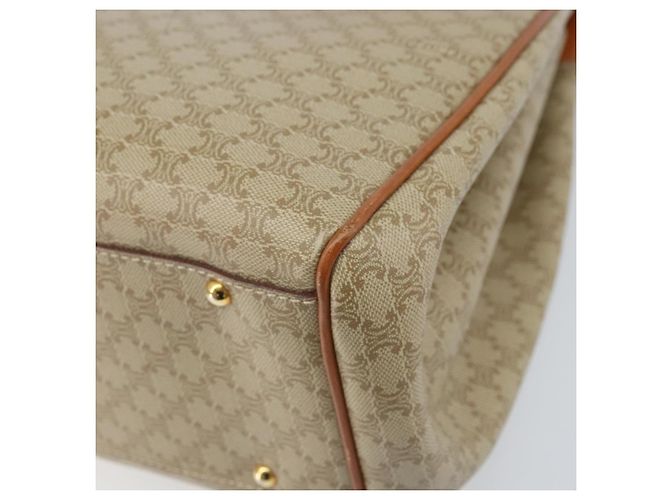 Céline CELINE Macadam Canvas Tote Bag PVC Beige Gold Auth ARZ058V Golden - Ansicht 16