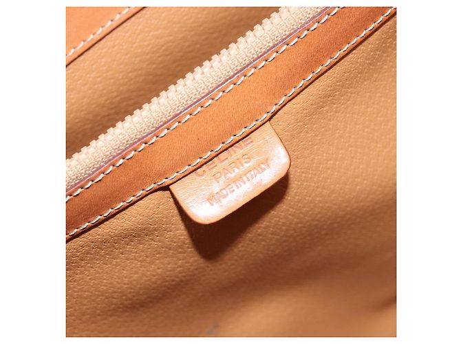 Céline CELINE Macadam Canvas Tote Bag PVC Beige Gold Auth ARZ058V Golden - Ansicht 19