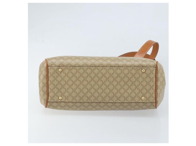 Céline CELINE Macadam Canvas Tote Bag PVC Beige Gold Auth ARZ058V Golden - Ansicht 5