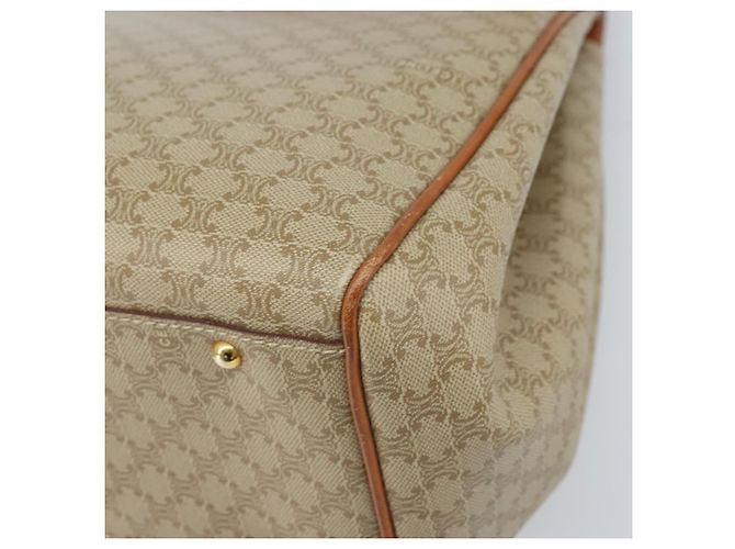 Céline CELINE Macadam Canvas Tote Bag PVC Beige Gold Auth ARZ058V Golden - Ansicht 8