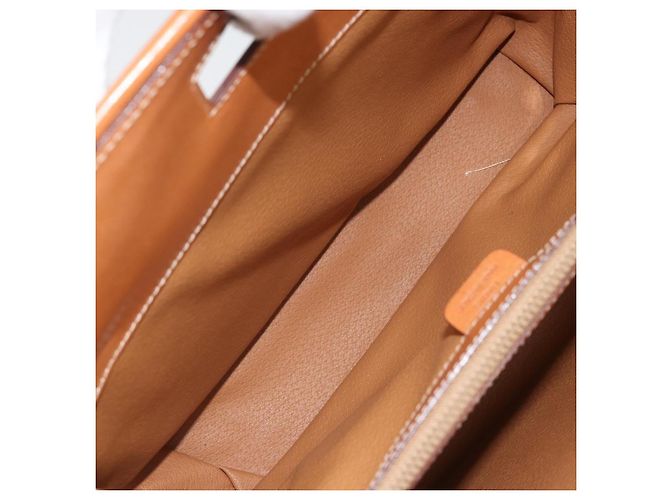 Céline CELINE Macadam Canvas Tote Bag PVC Beige Gold Auth ARZ058V Golden - Ansicht 9