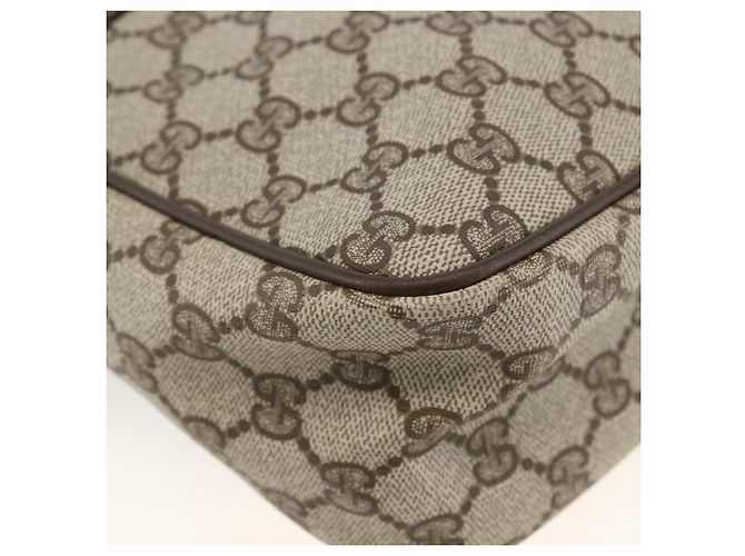Sac à main Gucci GG Supreme Web Sherry Line PVC Beige Or 010 378 Auth ka3033 Doré - vue 17