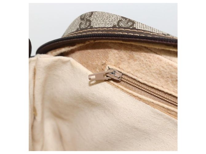Sac à main Gucci GG Supreme Web Sherry Line PVC Beige Or 010 378 Auth ka3033 Doré - vue 23
