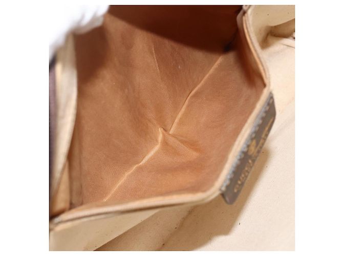 Sac à main Gucci GG Supreme Web Sherry Line PVC Beige Or 010 378 Auth ka3033 Doré - vue 24