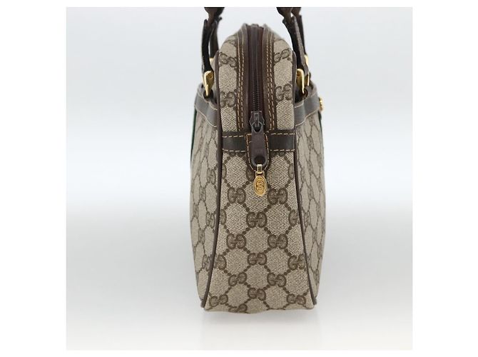 Sac à main Gucci GG Supreme Web Sherry Line PVC Beige Or 010 378 Auth ka3033 Doré - vue 3