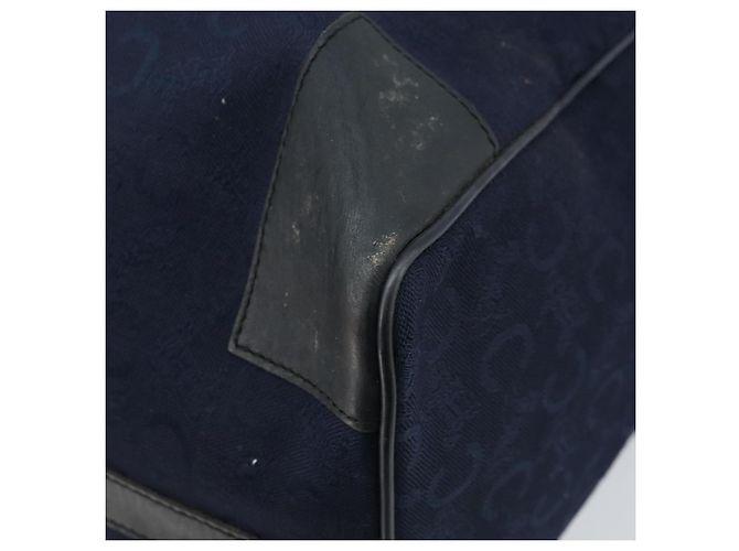Céline Borsa Boston Celine C Sulky in tela blu navy Auth 166863 - vista 15