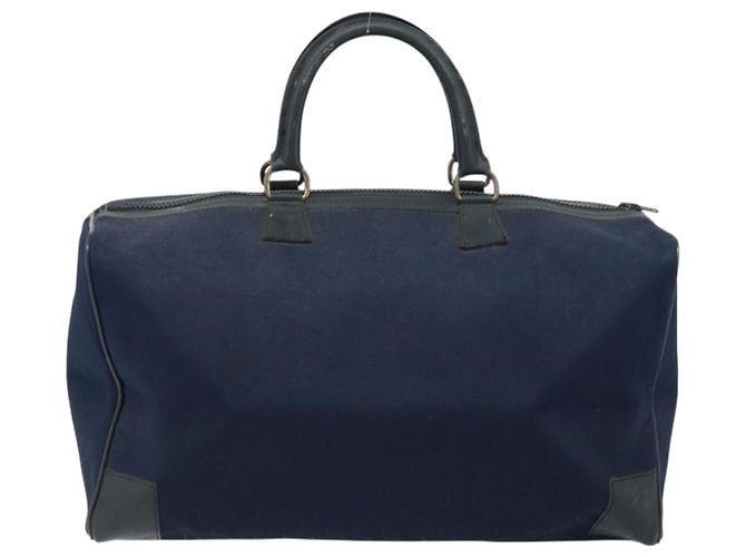 Céline Borsa Boston Celine C Sulky in tela blu navy Auth 166863 - vista 2