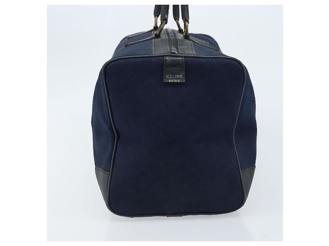 Céline Borsa Boston Celine C Sulky in tela blu navy Auth 166863 - vista 4