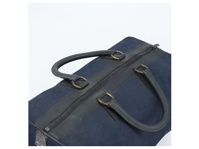 Céline Borsa Boston Celine C Sulky in tela blu navy Auth 166863 - vista 6