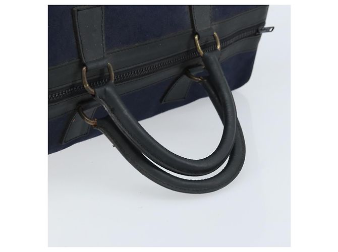 Céline Borsa Boston Celine C Sulky in tela blu navy Auth 166863 - vista 7