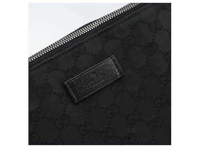 Borsa a Spalla GG Canvas Gucci Nera Argento 110054 Auth 173836 Nero - vista 14