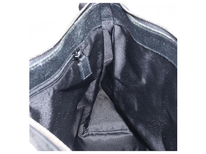 Borsa a Spalla GG Canvas Gucci Nera Argento 110054 Auth 173836 Nero - vista 18