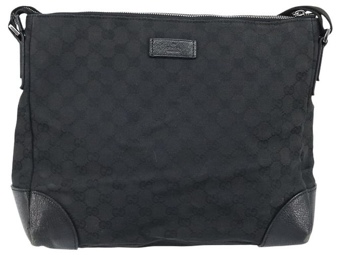Borsa a Spalla GG Canvas Gucci Nera Argento 110054 Auth 173836 Nero - vista 2