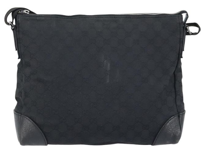 Borsa a Spalla GG Canvas Gucci Nera Argento 110054 Auth 173836 Nero - vista 3