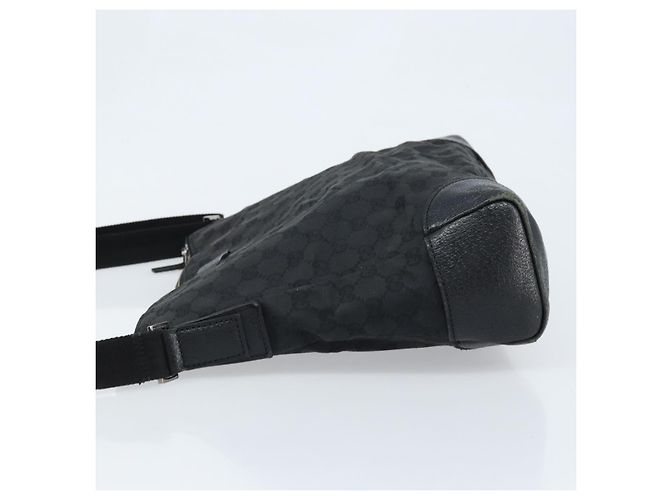 Borsa a Spalla GG Canvas Gucci Nera Argento 110054 Auth 173836 Nero - vista 5