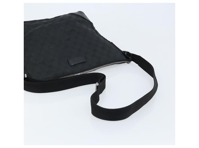 Borsa a Spalla GG Canvas Gucci Nera Argento 110054 Auth 173836 Nero - vista 7